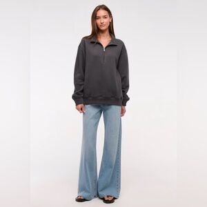 Abercrombie & Fitch women’s Sunday Half-Zip dark gray Size Small